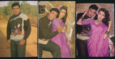 Bollywood actors Govinda, Karishma Kapoor. 9 rare postcards. - Image 3
