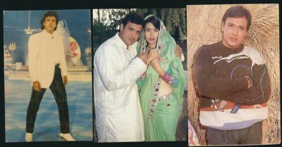 Bollywood actors Govinda, Karishma Kapoor. 9 rare postcards. - Image 4